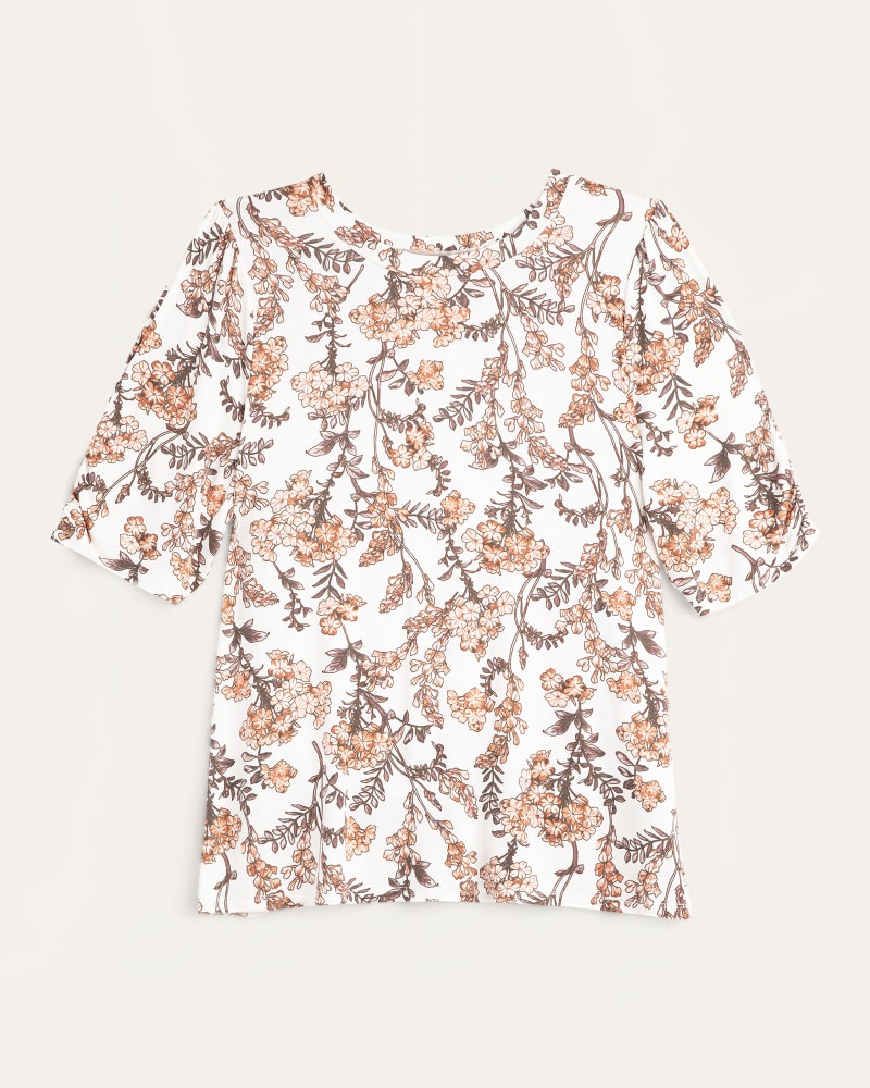 Front of plus size Abby Ruched Sleeve Tee by Meri Skye | Dia&Co | dia_product_style_image_id:166668